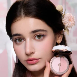 Butterfly Cloud Collar Rouge Box Highlighting & Blush Duo Powder - 图片 5